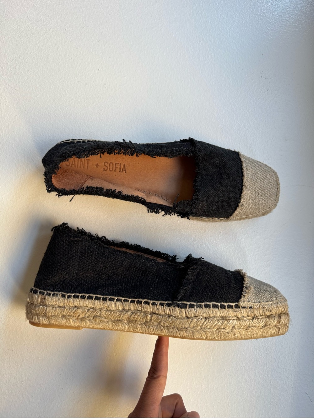 Saint + Sofia Ivy Frayed Espadrille Pumps size 41 - Picture 2 of 7